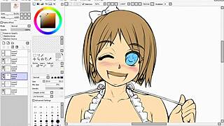 Hentai speed drawing - part 3 - flats & shading