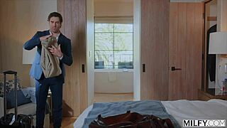 Naughty Serenity Bangs Young Stud as Hubby Watches in Shock.