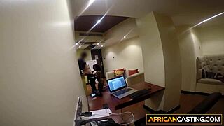 curly black babe, um, stipped... i mean stripped, and fucked hard by fake agent