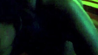 the ebony girl eagerly sucks the big black dick