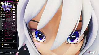 Elfie Love performs in a 3D VRChat POV scene