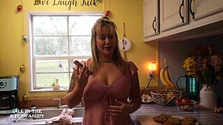 Hell Yeah! Swapping Stepmoms and Holding Back from Nutting in Wild Family Action. Blonde Milf Rides Monster Cock with Cum on Ass!