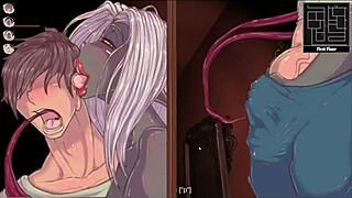 Episode 1 of sex maniac mansion hentai game: rough creampie with gender bender frankenstein, big tits, huge ass