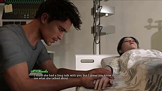 Brunette takes a daring leap in erotic scene 129.