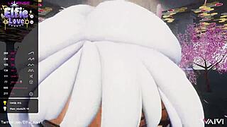 Elfie Love performs in a 3D VRChat POV scene
