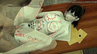 this 3d cartoon babe gets filled up in steamy hentai