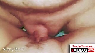 Watch the hottest sloppy seconds as hubby creampies my pussy after lover's deep cum