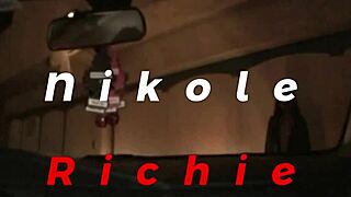 Nikole Richie rides her boyfriend's massive black cock, hugging her big booty tight.