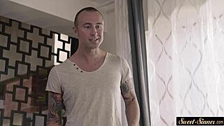 why is the stepdaughter rubbing her pussy while riding cock?