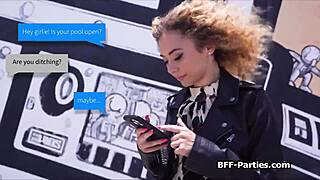 Friends share a big dick in a bikini foursome reality scene