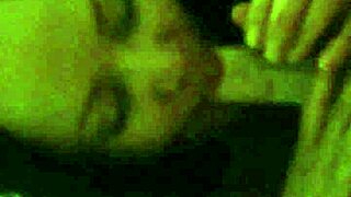 back in the day, anna maria gave her hubby a retro blowjob in their home.