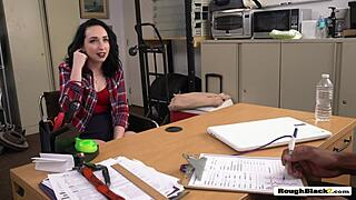 White Hottie Gets Coochie Drilled by Black Director in Doggystyle