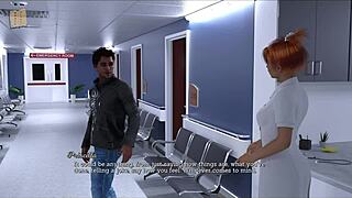 Brunette takes a daring leap in erotic scene 129.