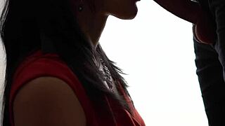 Young wife blows monster cock and takes cum in mouth