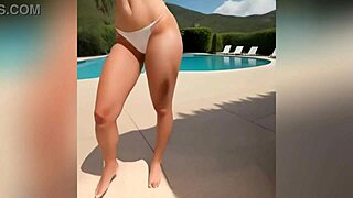 Wow! Step daughter flaunts sexy bikini to step dad with dirty talk!