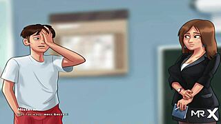 Summertime Saga: Madura recibe creampie en coño e2 13 😏