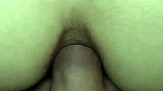 Teen brunette gets close-up assfucking bent over, hairy ass cumshot 😏