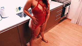 Real Sex In Kitchen With Lingerie And Monster Cock