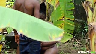 big black african fucks outdoors!