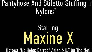 Slutty Cougar Maxine X Orgasms With High Heels!