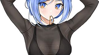 minah blackmails you into hentai jerk-off instructions