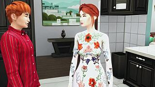 mature woman helps stepson with sex in his room