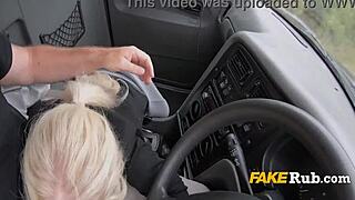 tiny blonde meets taxi man in the backseat