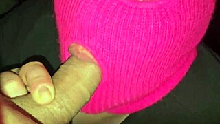 I saw pulsating cum in her mouth, horny lady!