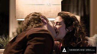 Casey Calvert and Arabelle Raphael beg ex for wild threesome! Insane action!