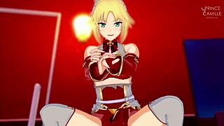 Mordred from Fate Apocrypha masturbating you to finish inside