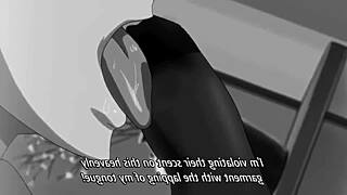 Watch this anime footjob scene unfold.