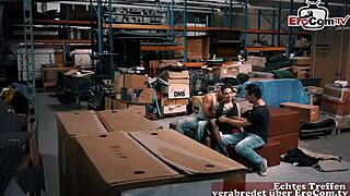 Deutsche Milf Seduced by Two Men for Intense Threesome