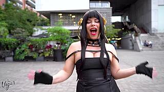 Yor Forger Cosplay Babe Gets Naughty in POV with Curvy Body and Shaved Pussy