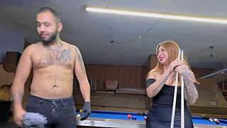 pool employee fucks the fat whore doggystyle and creampies her!