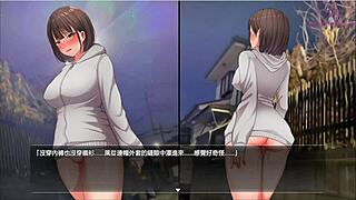 Nocny spacer 5: odsłaniam ciało przy słupie i się nakręcam