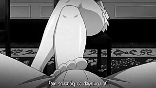 Watch this anime footjob scene unfold.