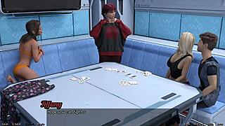 Stranded in space 35 involves strip poker game