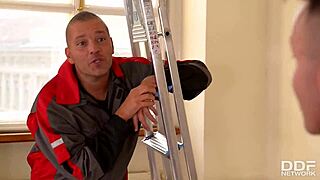 Boss Ani Blackfox Takes Double Drilling From Delivery Guys!
