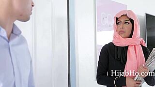 Hijab teen rides hard to hide her naughty secrets