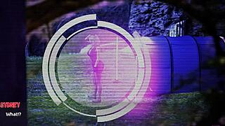 Hot black haired babe in name 88s triangle 07