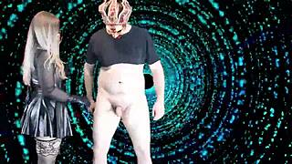 Mistress guides beta through mindless jerk off trance