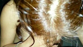 Vietnamese sister-in-law eagerly sucks big cock for cum in mouth during scandalous sex.