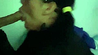 Watch this Asian MILF suck cock in lingerie? Her big tits bounce!