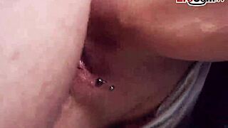 German old housewife picked up in park for outdoor banging