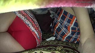 While husband works, neighbor attends the wife