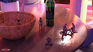 This failed date turns into a wild animated 3D fetish scene