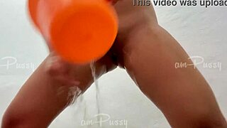 Intense Pussy Shaving In Shower