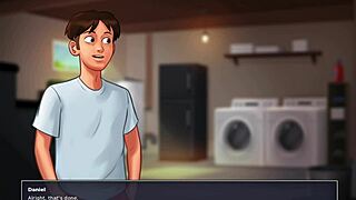 Stepsis gets fucked by stepbro with huge cock in Summertime Saga