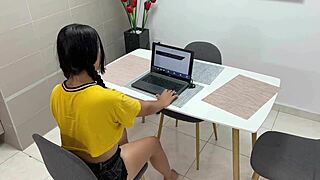 My shy half-sister in virtual classes, a forbidden pleasure