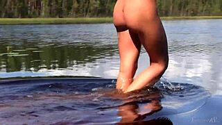 Naked Redhead Teen 18+ Plays With A Water Lily